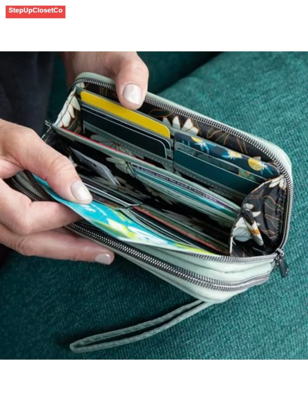 Lug Splits XL Wristlet RFID Wallet, Polyester, 3 Compartments, Removable Strap